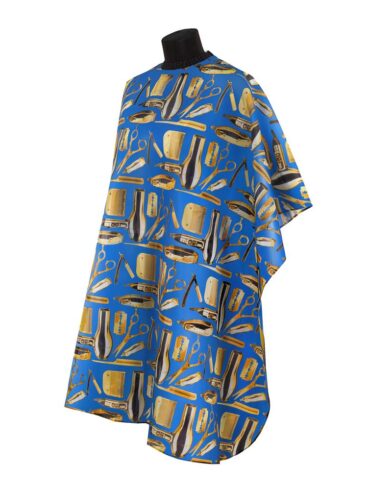 TNL / Пеньюар парикмахера "Hair-Cutting" синий с золотом (J-46) TNL 386865