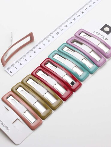 Заколка цветная прямоугольная 1шт