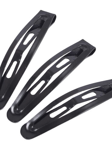 Заколка металическая черная мини 1шт