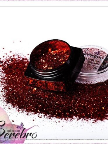 Дизайн для ногтей "Магия блеска" "Serebro" , коллекция RED №04