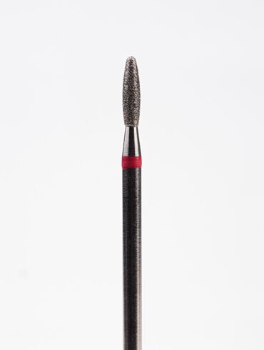 Алмазный бор пламевидный тупой торец (красная насечка) 856.104.263.080.021 НПОО "СИСТЕМА" Беларусь