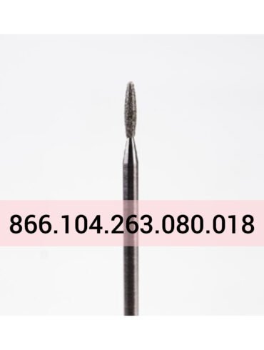 Алмазный бор пламевидный тупой торец (синяя насечка) 866.104.263.080.018  НПОО "СИСТЕМА" Беларусь