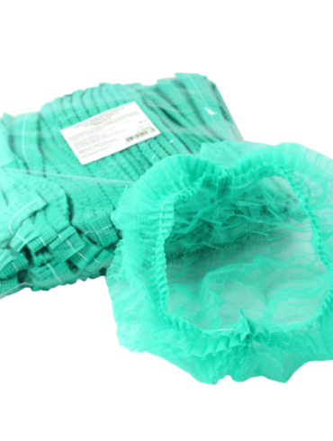 Шапочка медицинская "Шарлотта", спанбонд, зеленая, 100 шт. в пакете