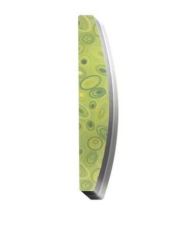 RuNail Пилка-баф (полукруглая, рисунок: «Абстракция зеленая», 100/180)