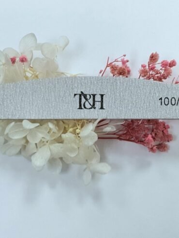 Пилка для ногтей (лодка,на вспененной основе) Серая TH 100/180