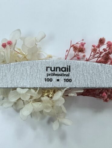Пилка RuNail искусств/ (серая,лодка на вспененной основе 100/100)