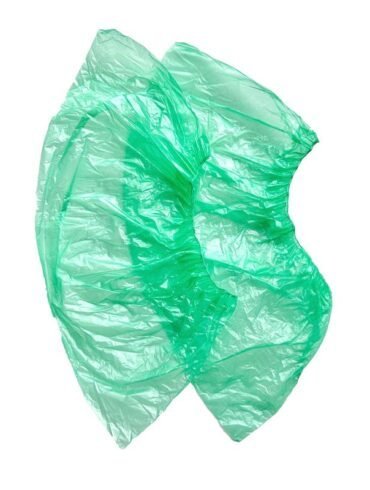 Бахилы полиэтиленовые, зеленые, 50 пар в упаковке, Россия